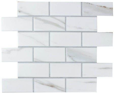 Плитка керамическаядекоративная Brick Calacatta Gold 6.5*295.5*291 45*95 арт. 90353