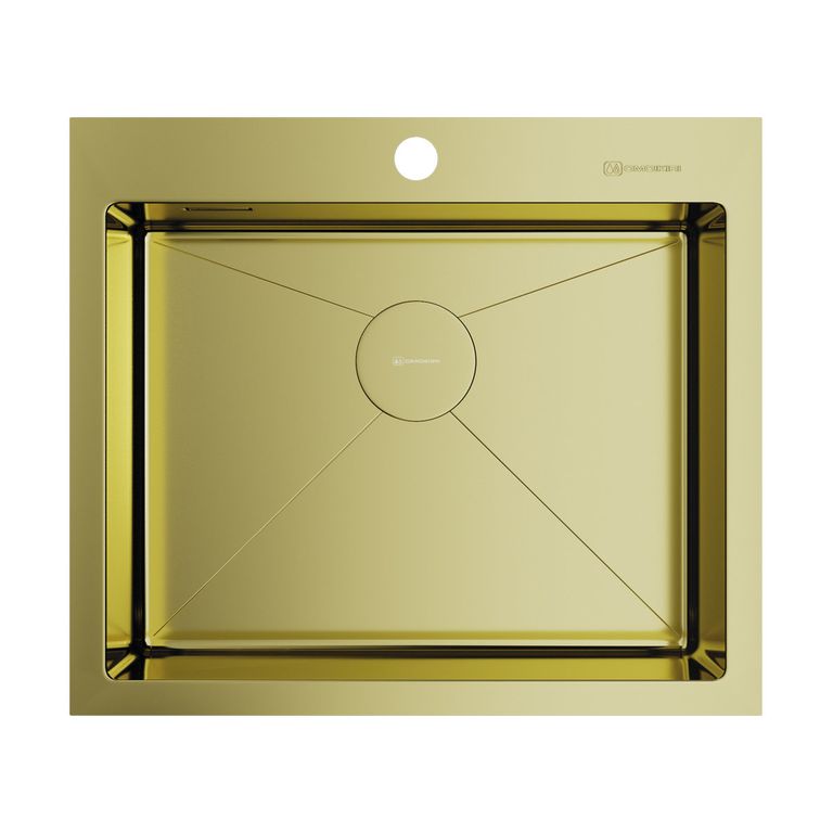 OMOIKIRI AKISAME Мойка кухонная 590x510 мм, база 60 см, нержавеющая сталь LG 004.светлое золото арт. 40433