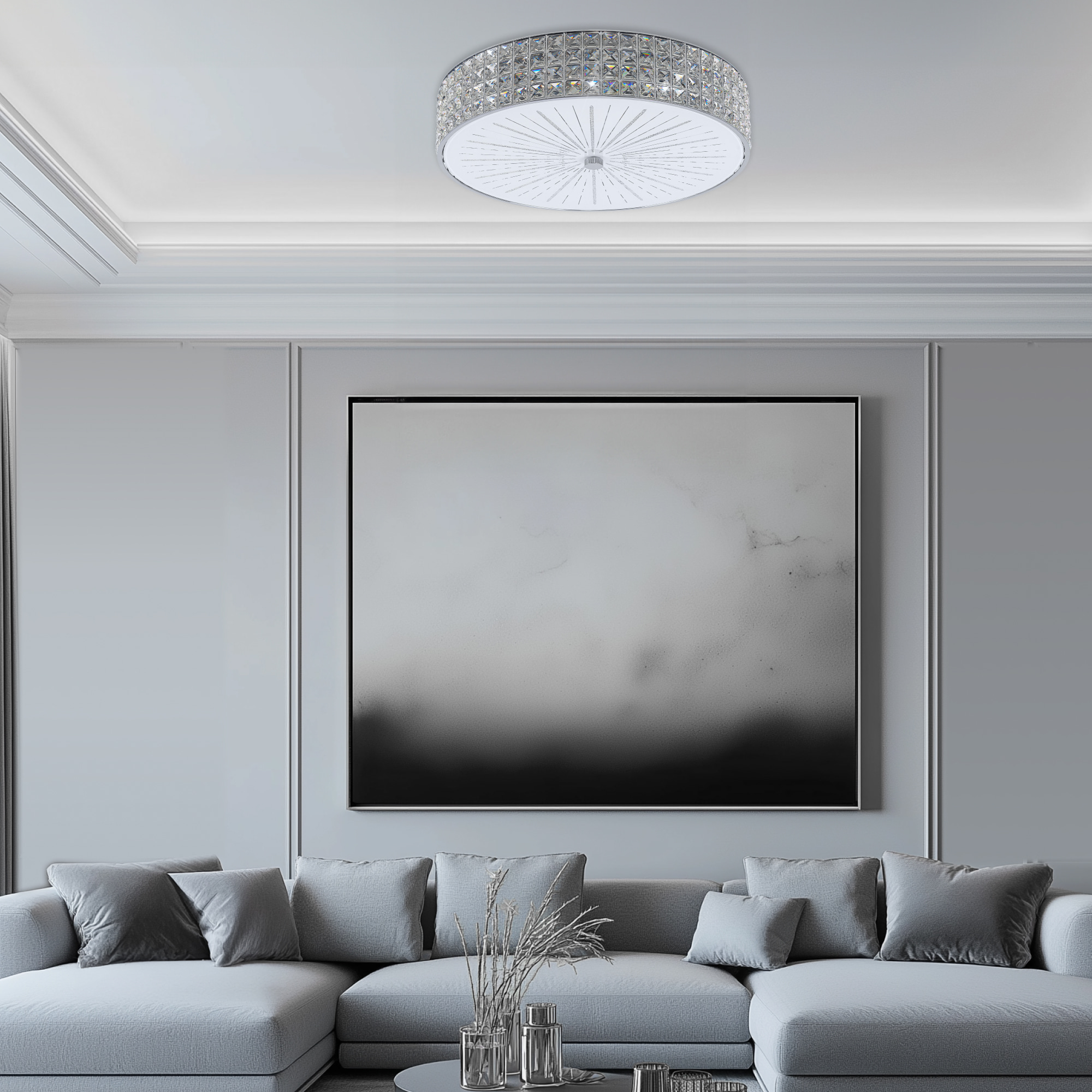 Citilux Портал CL32418G1 LED RGB Люстра хрустальная с пультом Хром арт. 89027