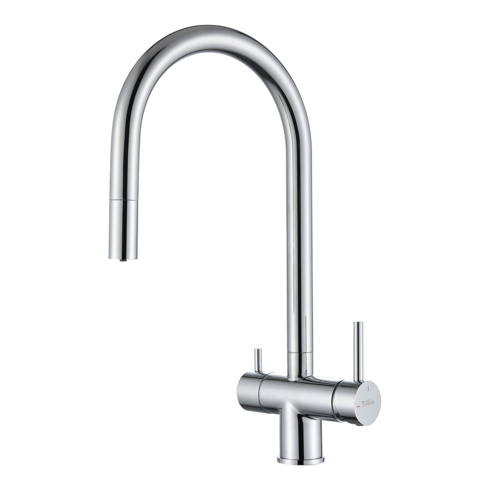 Смеситель для кухни с подключением фильтра Rivelato Trevi 2433505, хром арт. 172333