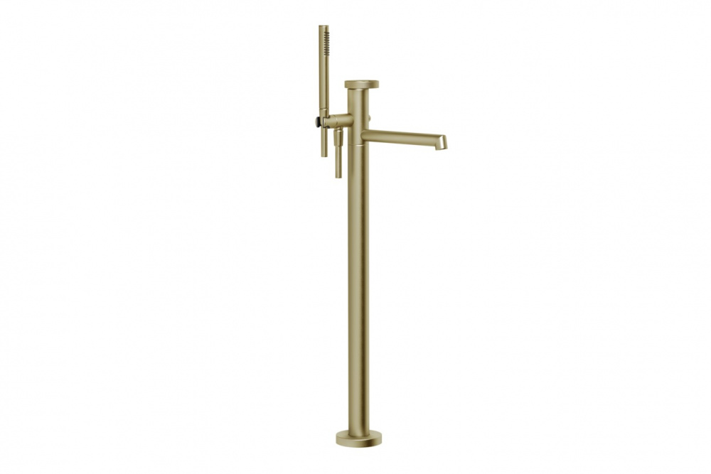 GESSI ANELLO Внешние части для напольного смесителя для ванны, Brushed Brass PVD арт. 38088