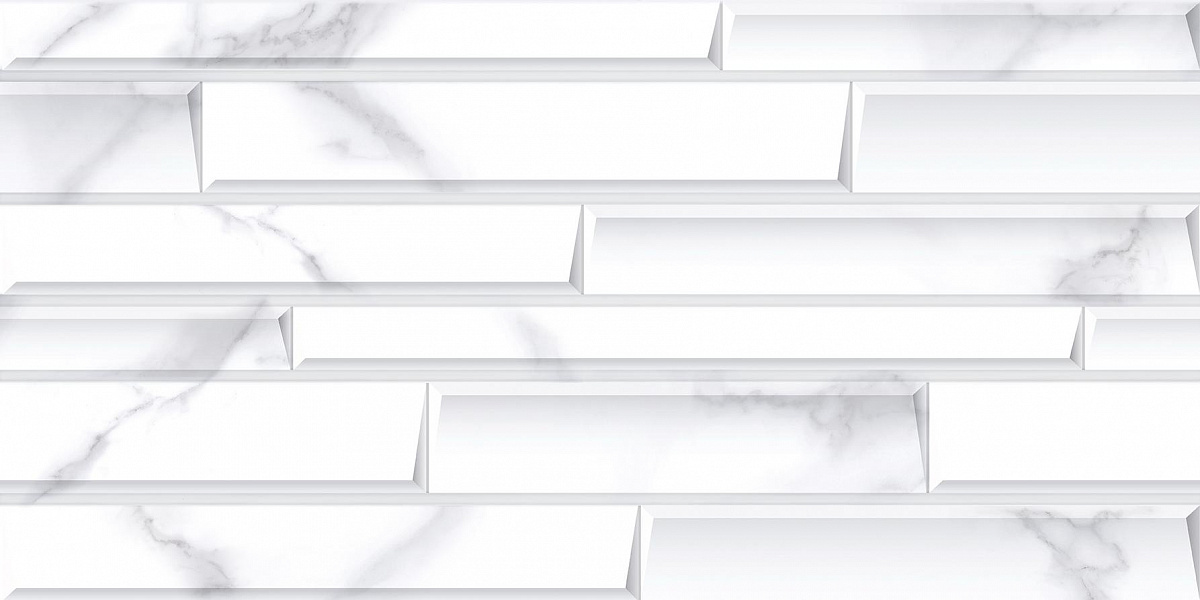 Керамическая плитка Калакатта кирпичики / Плитка 31.5*63 Calacatta bricks rel. 33 арт. 72955
