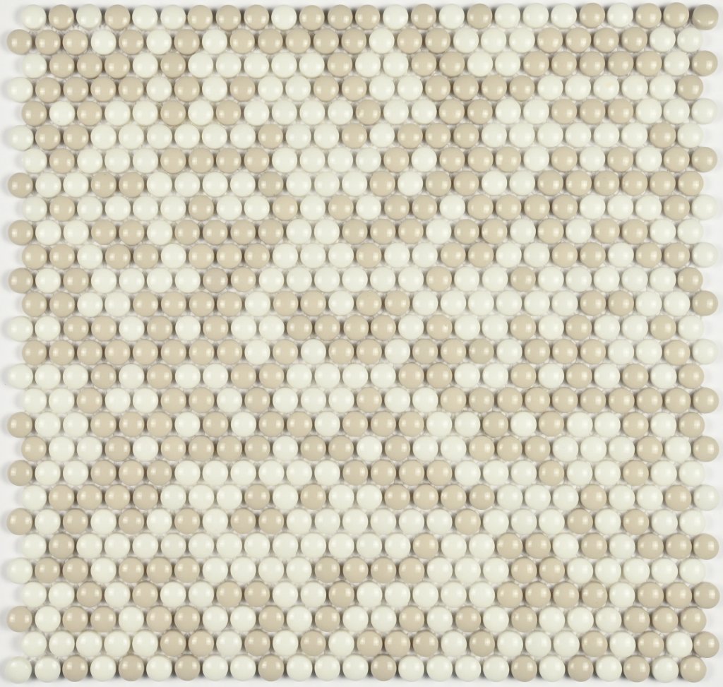 Плитка декоративная стеклянная Pixel cream/Пиксель кремовый d12*6 325*318 арт. 90630
