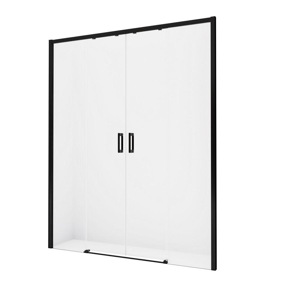 NEW TRENDY PRIME Двери в нишу, 190(188-192)xH200 см, прозрачное 6мм/BLACK арт. 32729