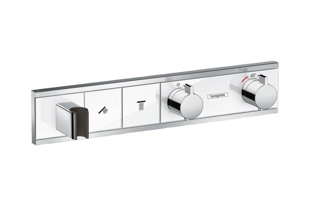 HANSGROHE RainSelect Термостат, скрытого монтажа, для 2 потребителей, 26 л/мин, белый/хром арт. 38801