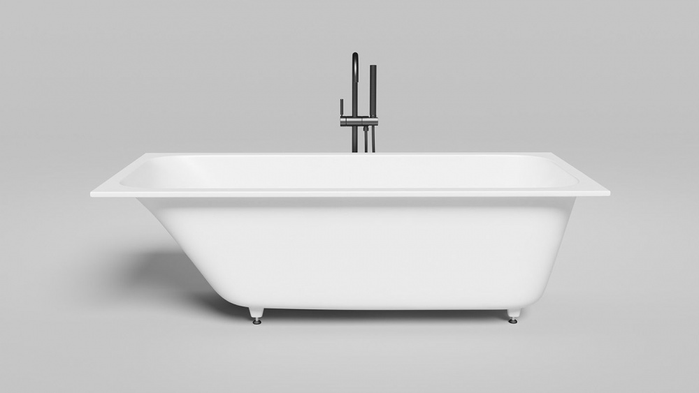 Salini ORLANDA KIT 170 Ванна встраиваемая 1700х800х600 мм, S-Stone, белый матовый/фурнитура белый арт. 32264