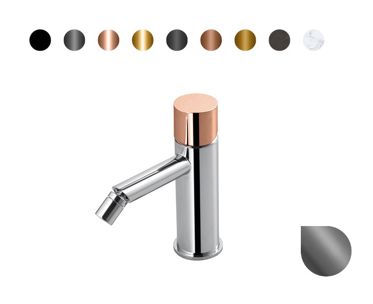 NOKEN ROUND CUSTOM Смеситель для биде H152 мм, 3/8”, 5 л/мин, без ДК, браш. титан/colors. арт. 35564
