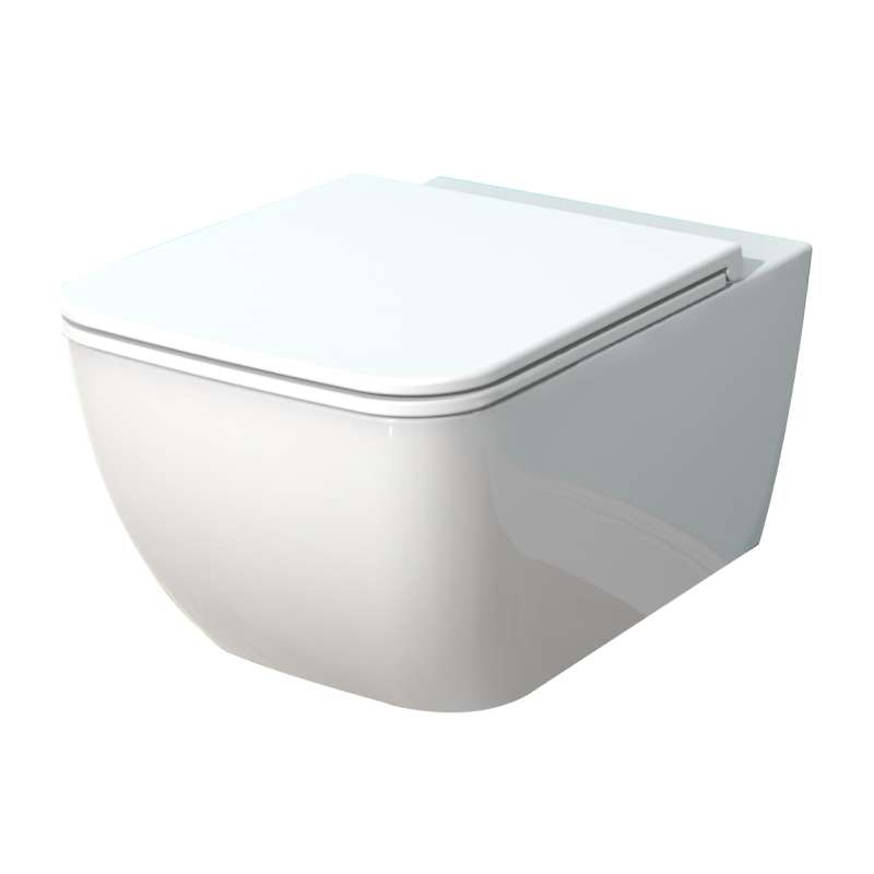 Унитаз подвесной SMARTFLOW VIGENTE безободковый с микролифтом SMF811-WH, белый арт. 173104
