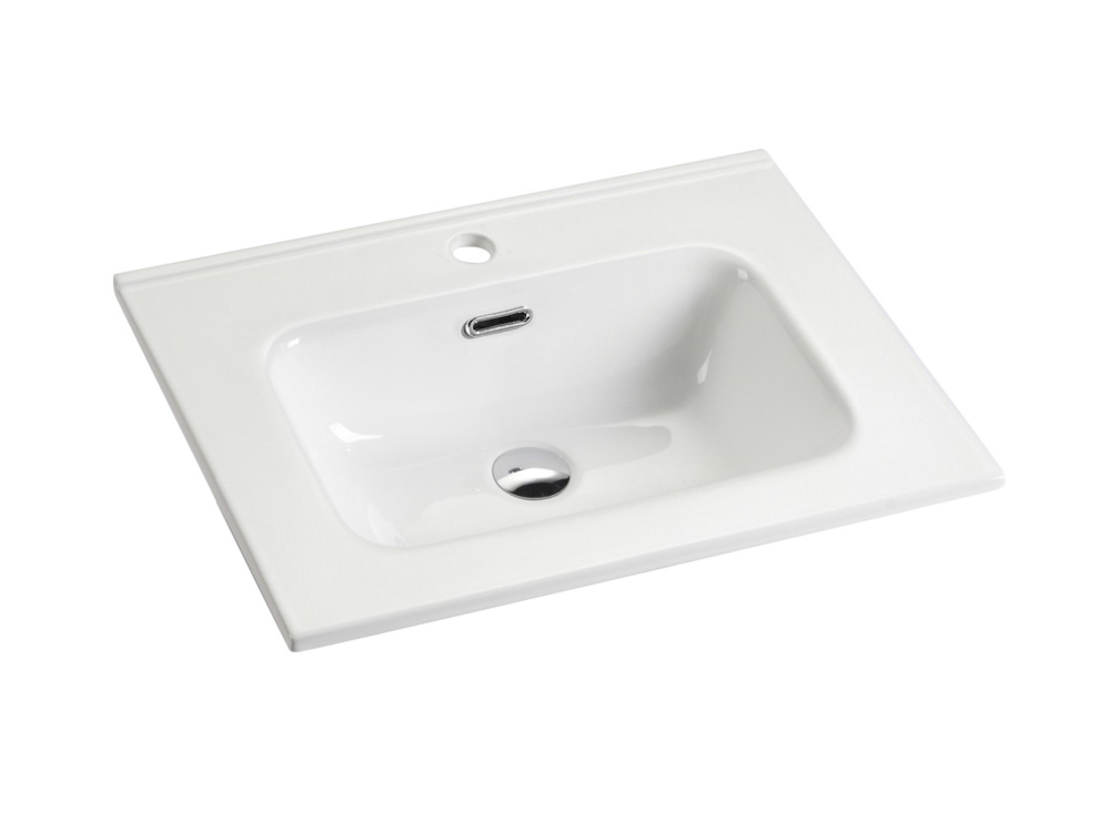CERAMICANOVA Element Раковина накладная 610х465х180 мм, с переливом, 1 отв., белый арт. 77403