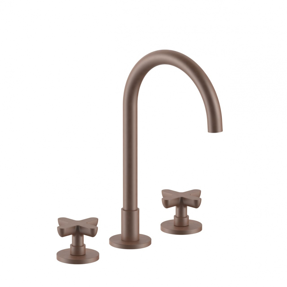 FANTINI ICONA CLASSIC Смеситель для раковины на 3 отверстия, с ДК, Matt Copper PVD арт. 34956