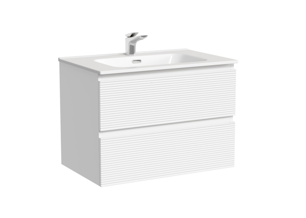 SANCOS Folk Тумба подвесная два ящика, доводчики, 690х445х500 мм, Bianco арт. 77534