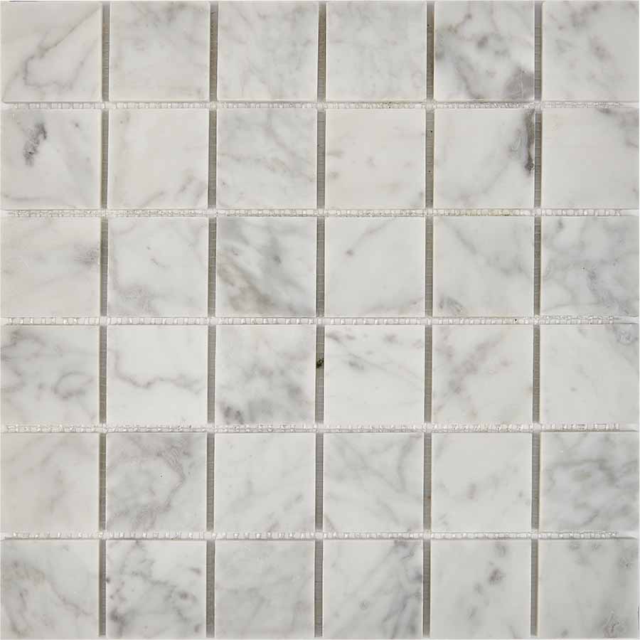 PIX 238 Bianco carrara, чип 48х48 мм, сетка 305х305х6 мм, Полированная арт. 73711