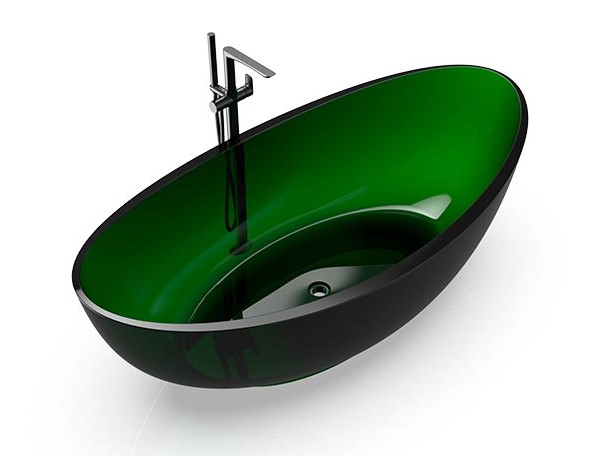 KNIEF OVAL Shape Ванна отдельностоящая 180х93x56 см, 90 Malachit/хром арт. 32472