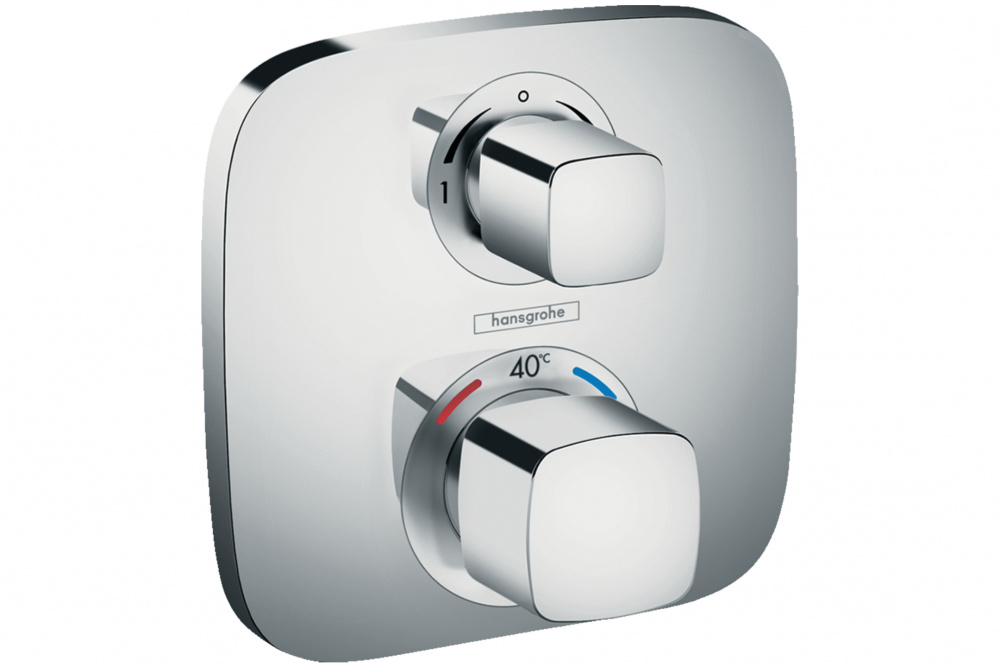 HANSGROHE Ecostat E Термостат с запорным/переключающим вентилем, СМ, 26 л/мин, хром арт. 39710