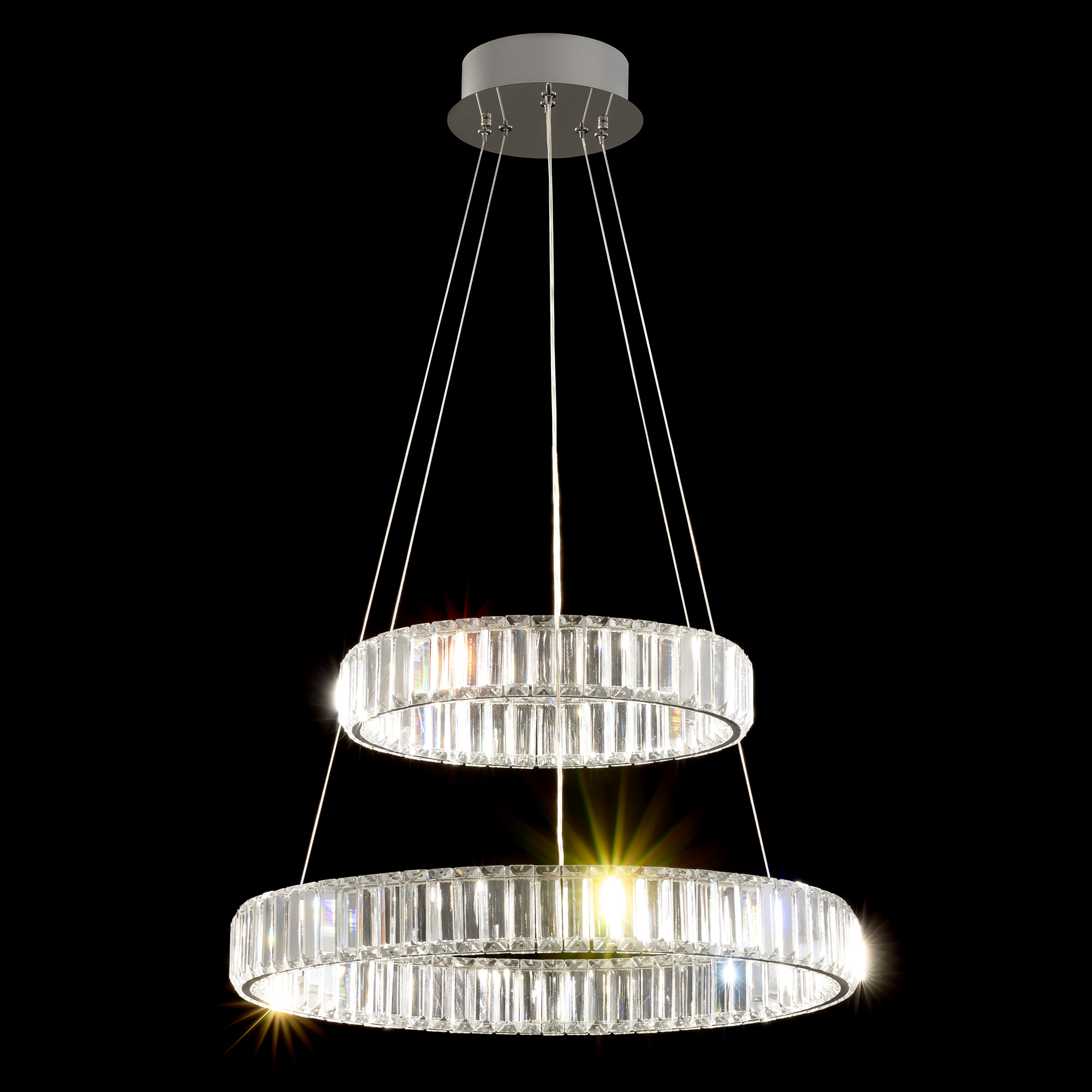 Citilux Чезаре CL338261 LED Люстра хрустальная с пультом Хром арт. 89039