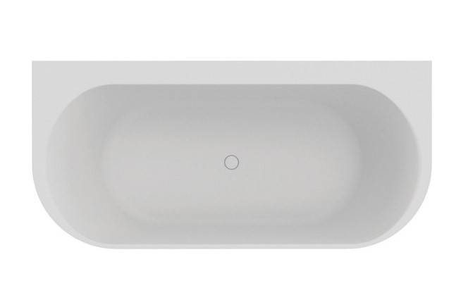 RIHO VALOR BACK2WALL Ванна пристенная 180x80 см, 242 л, SOLID SURFACE - белый матовый арт. 32097