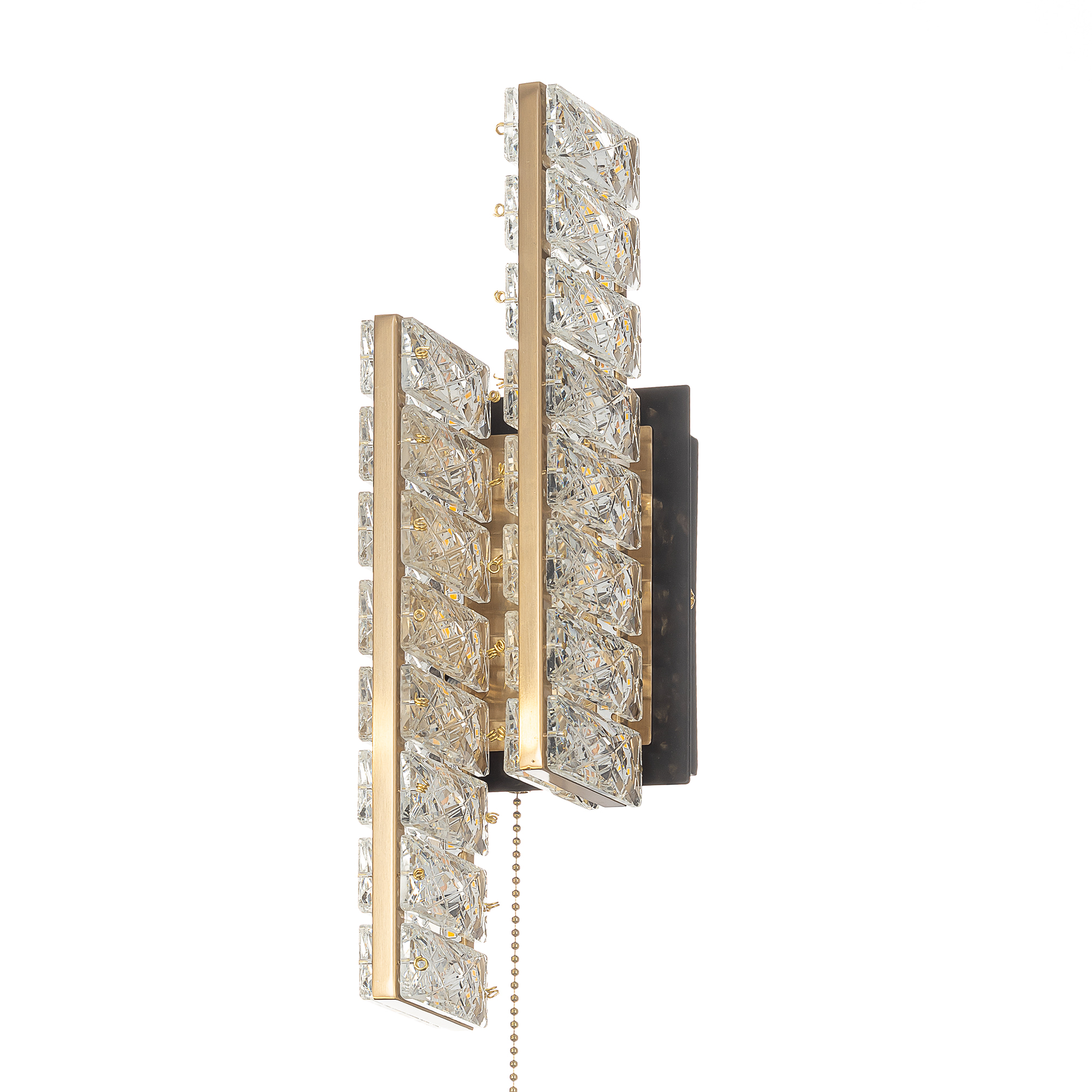 Citilux PALANT CL325422 LED Бра хрустальное с выключателем Чёрный+Бронза арт. 89627
