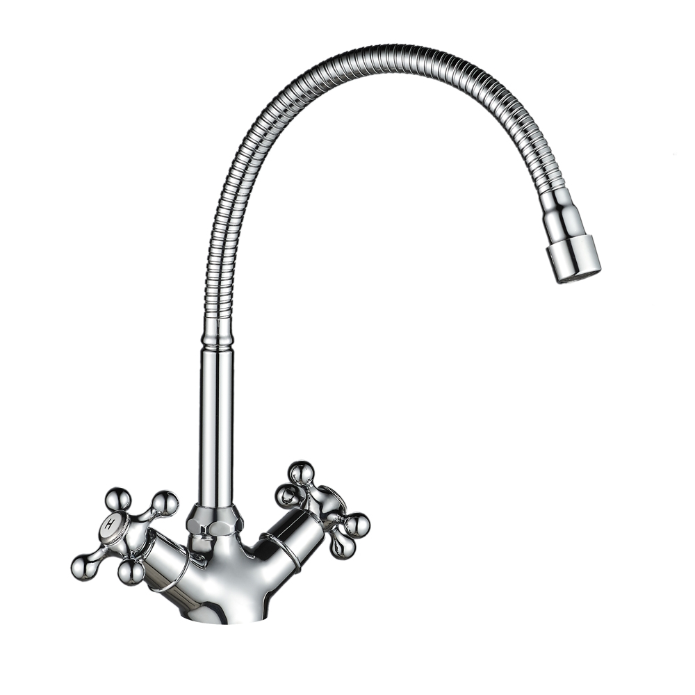 Смеситель для кухни с гибким изливом WesnaArt RASSVET, RAS02-180, хром арт. 171385