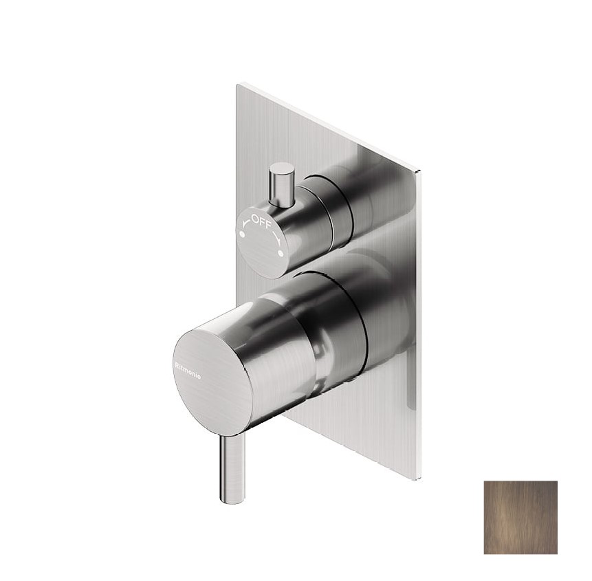 RITMONIO Diametro35 S Смеситель для душа на 2 положения, F34 BRUSHED DARK BRONZE арт. 40184