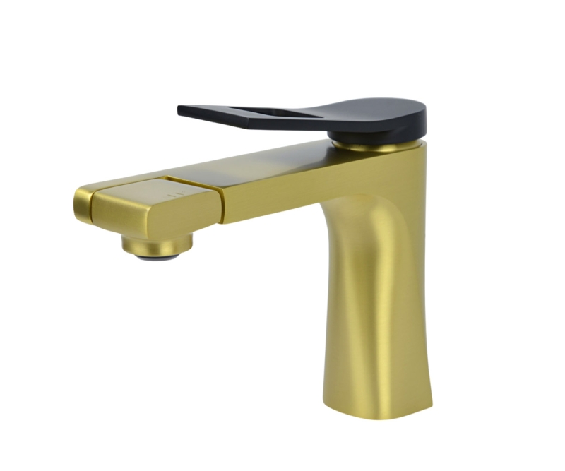 Смеситель для раковины Bronze de Luxe Element EL02XGB, матовое золото арт. 162816