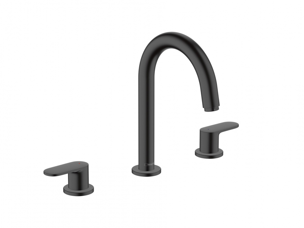 HANSGROHE Vernis Blend Смеситель для раковины на 3 отверстия , с ДК, матовый черный арт. 35277