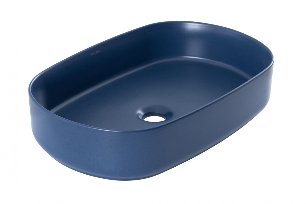 ALLEN BRAU FANTASY Раковина Oval керамическая накладная, без отв., 550х360 мм, индиго арт. 36944