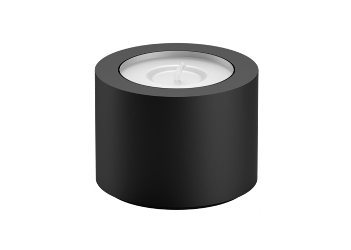 DW STONE TLH Подсвечник настольный, Н4x5.5x5.5 см, Черный матовый арт. 31479