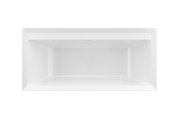 KOLPA EVITA BASIS Ванна на каркасе со сливом-переливом 170x80 см, белый/хром арт. 161505