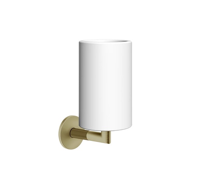 GESSI INGRANAGGIO Держатель зубных принадлежностей настенный белый/Brushed Brass PVD арт. 31985