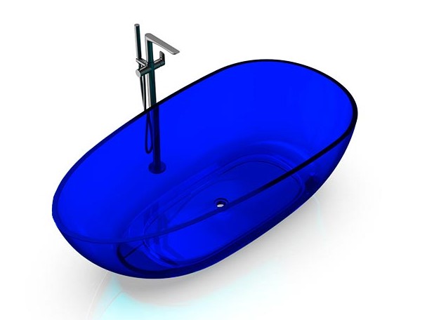 KNIEF EGG Shape Ванна отдельностоящая 170x85x54 см, XXX Marine blue/хром арт. 32460