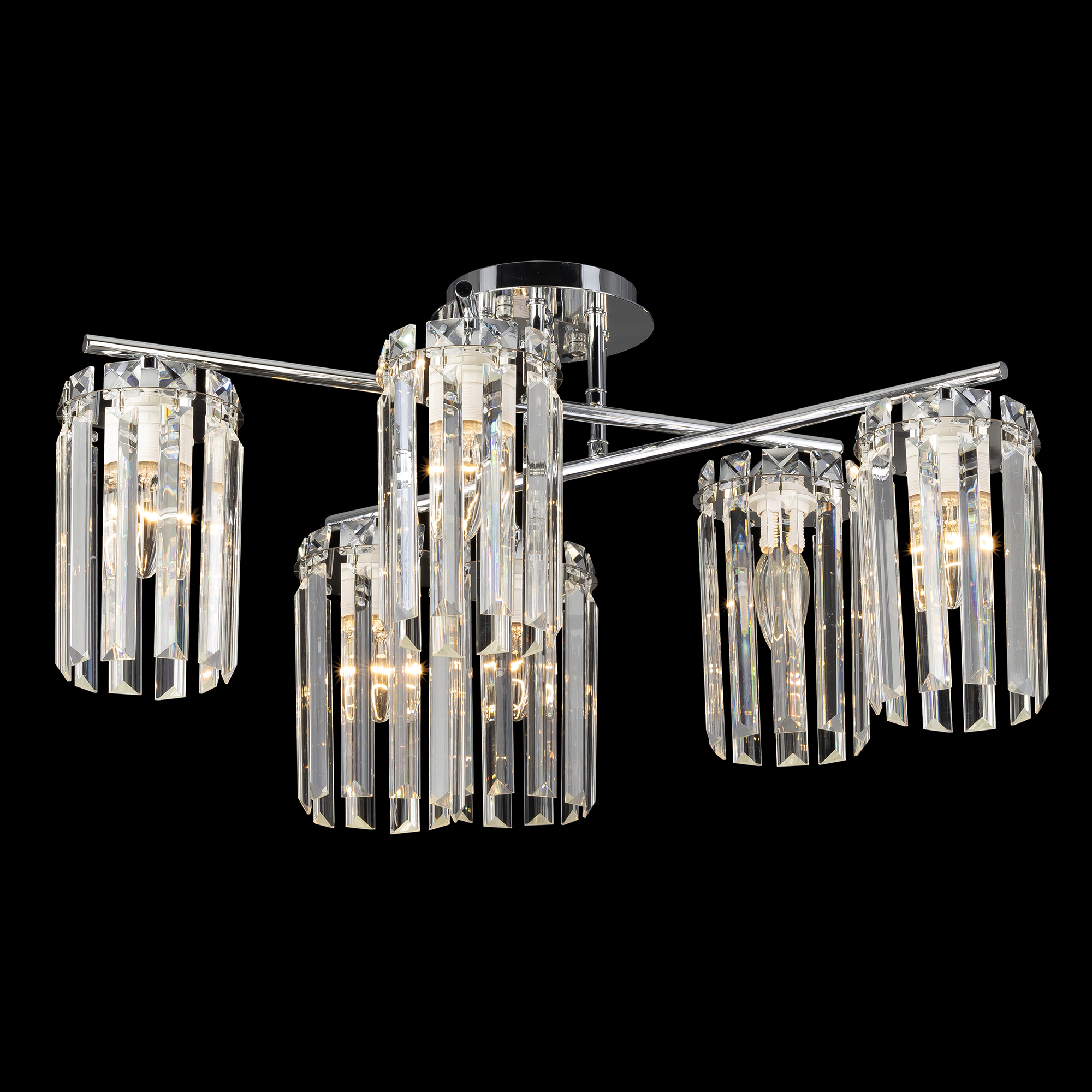 Citilux AXIS CL313261 Люстра хрустальная потолочная Хром арт. 89229