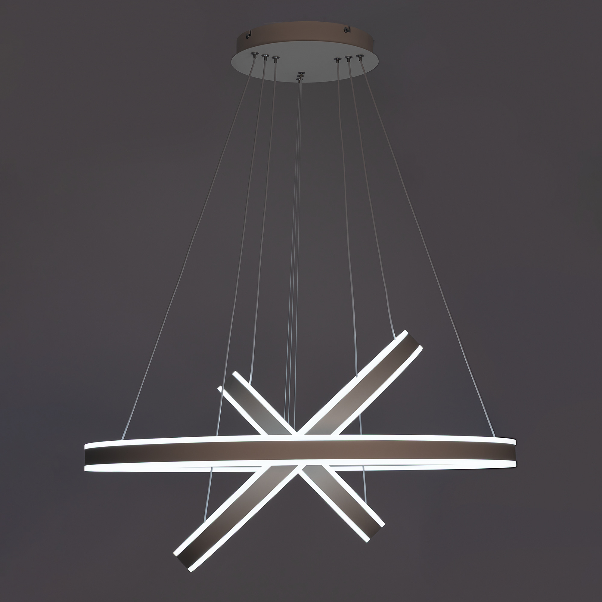 Citilux Дуэт CL719680 LED Люстра подвесная с пультом Белая арт. 89010