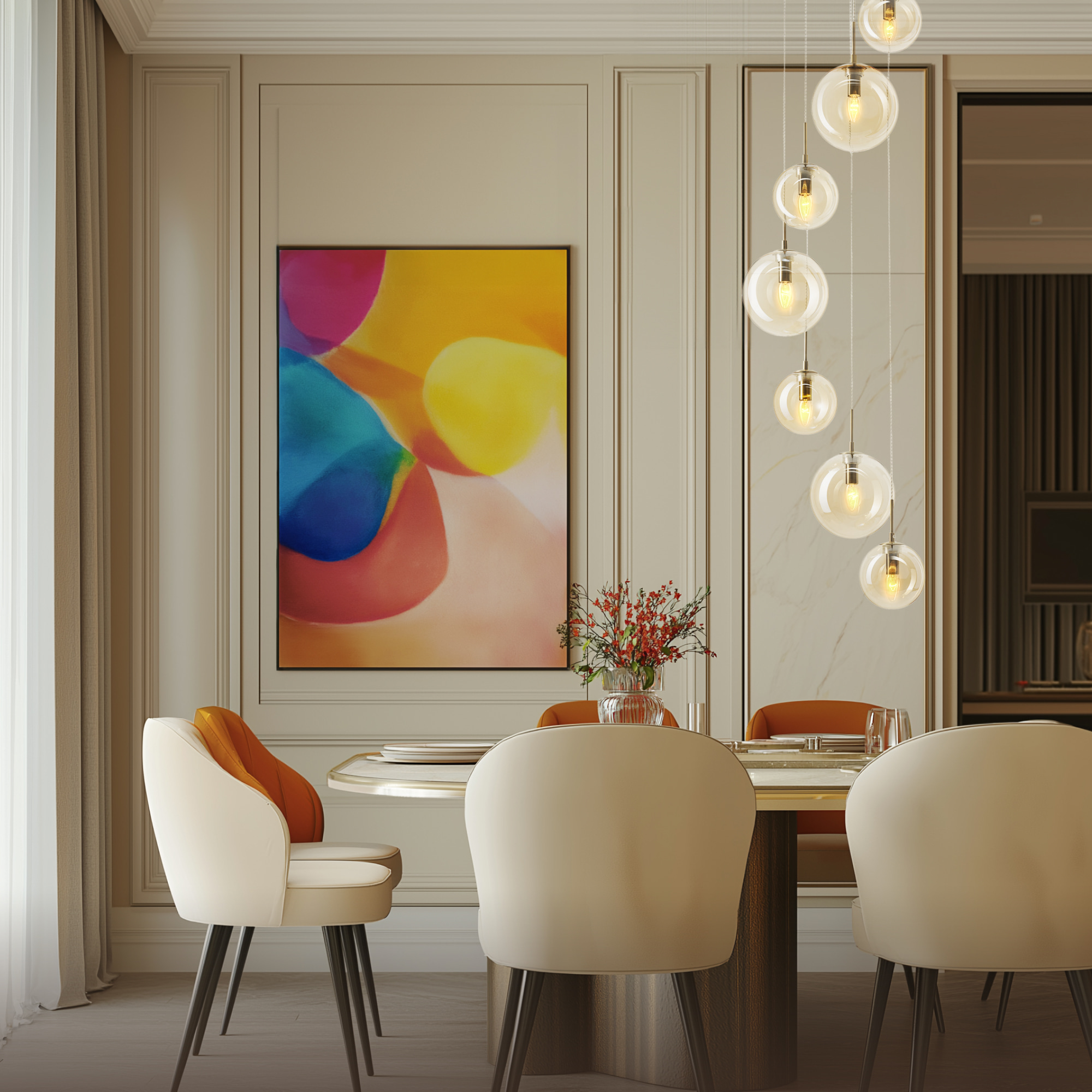 Citilux Томми CL102073 Люстра каскадная с янтарными шарами арт. 88941
