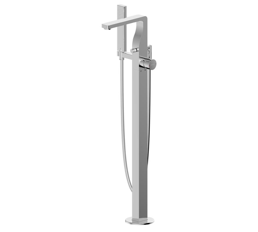 Смеситель для ванны напольный Bravat Arc F66061C-B3-ENG, хром арт. 167497