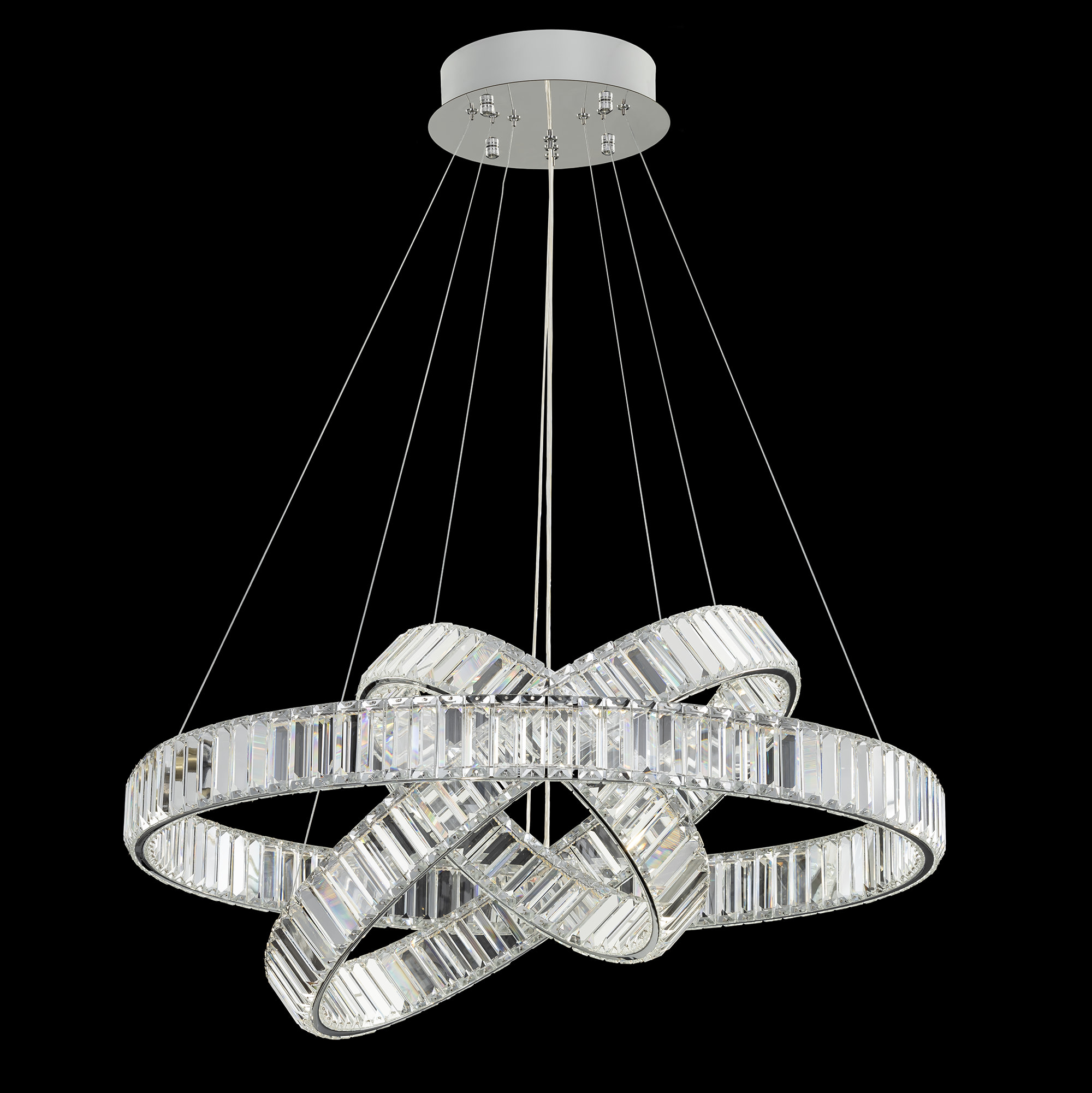 Citilux Чезаре CL338381 LED Люстра хрустальная с пультом Хром арт. 89037