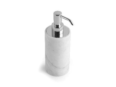 BERTOCCI CARRARINO Дозатор настольный, Bianco Carrara/хром арт. 30765
