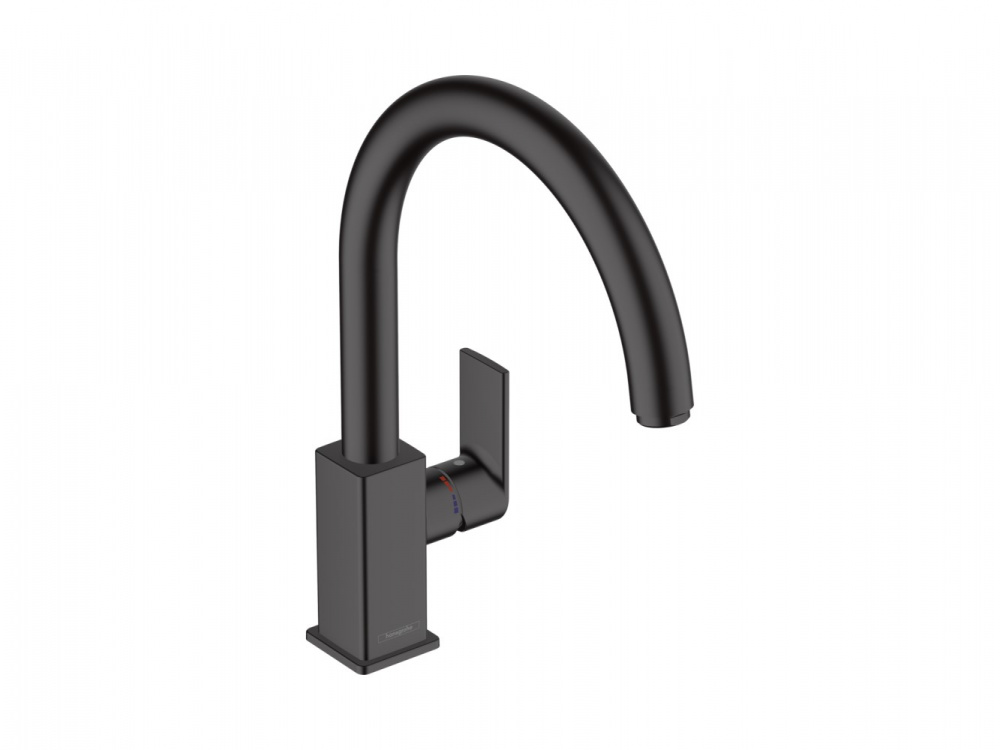 HANSGROHE Vernis Shape M35 Смеситель для раковины 210, с поворотным изливом, матовый черный арт. 35248