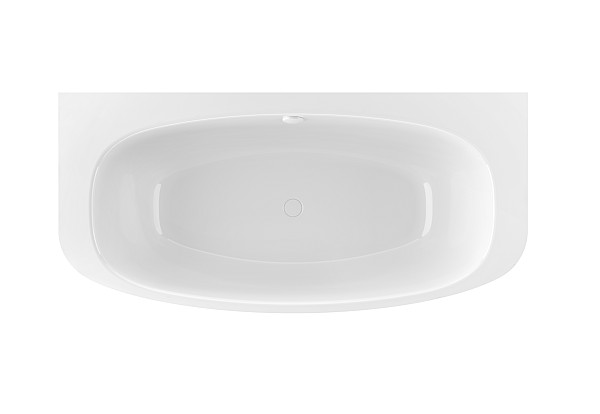 KOLPA LENOX SP Ванна пристенная акриловая на каркасе со сливом-переливом, 160x80 см, белый/хром арт. 161507
