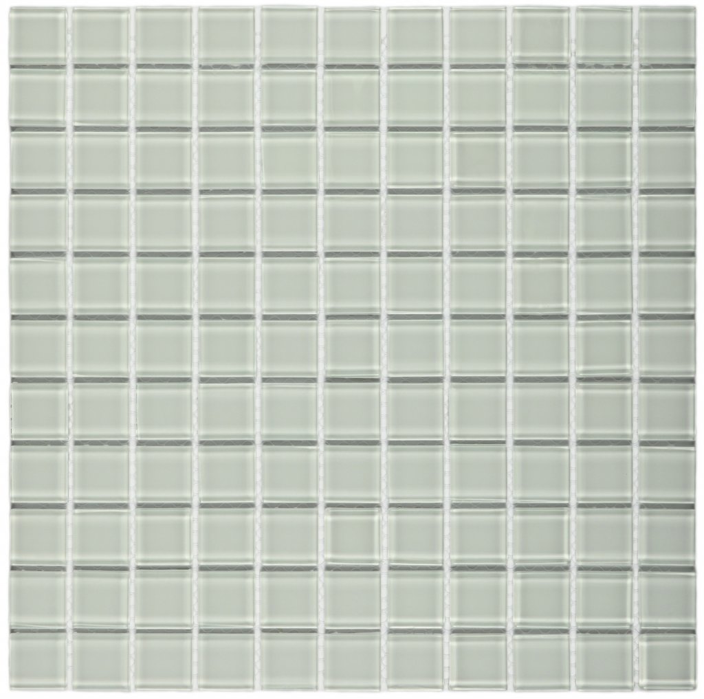 Плитка декоративная стеклянная White glass/Белое стекло 4*25*25 300*300 арт. 90639