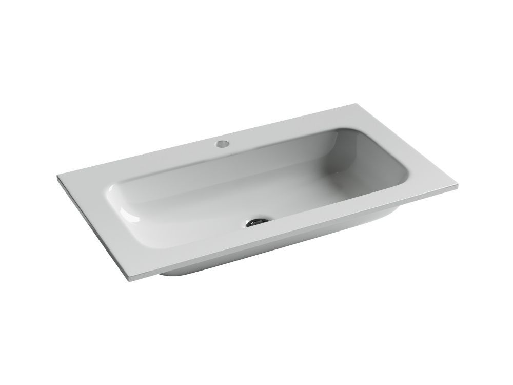 CERAMICANOVA Grace Раковина накладная прямоугольная 810х457х137 мм, 1 отв. под смеситель, белый арт. 77491