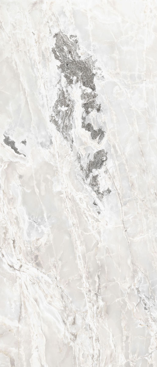 Керамогранит  ONYX&MORE WHITE BLEND GLO 6MM R 120x280 арт. 84014