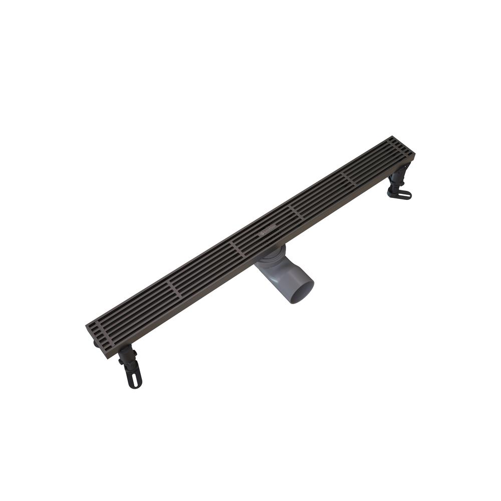 Душевой трап линейный Knotlor SDRW0600LGM, вороненая сталь арт. 176045