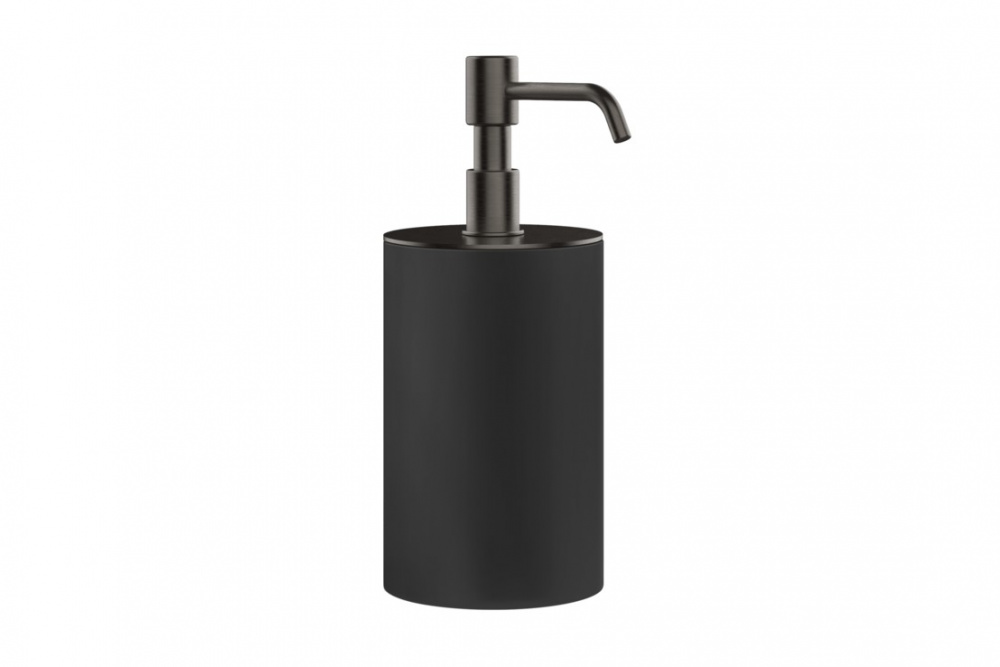 GESSI Дозатор для жидкого мыла настольный, Ø75, H194 мм, черный/Black Metal Brushed PVD арт. 30519