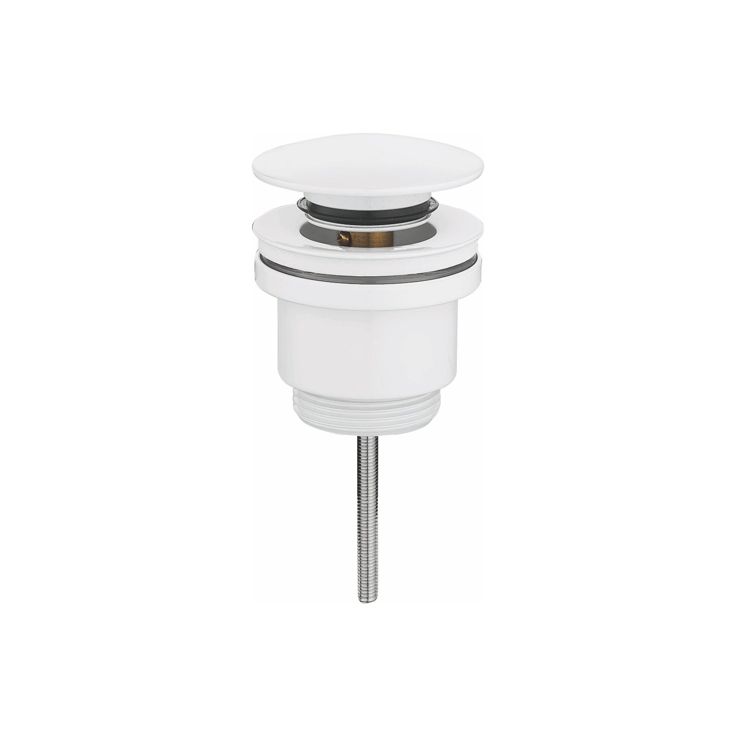 Донный клапан без перелива Rose RS31C, белый арт. 187645