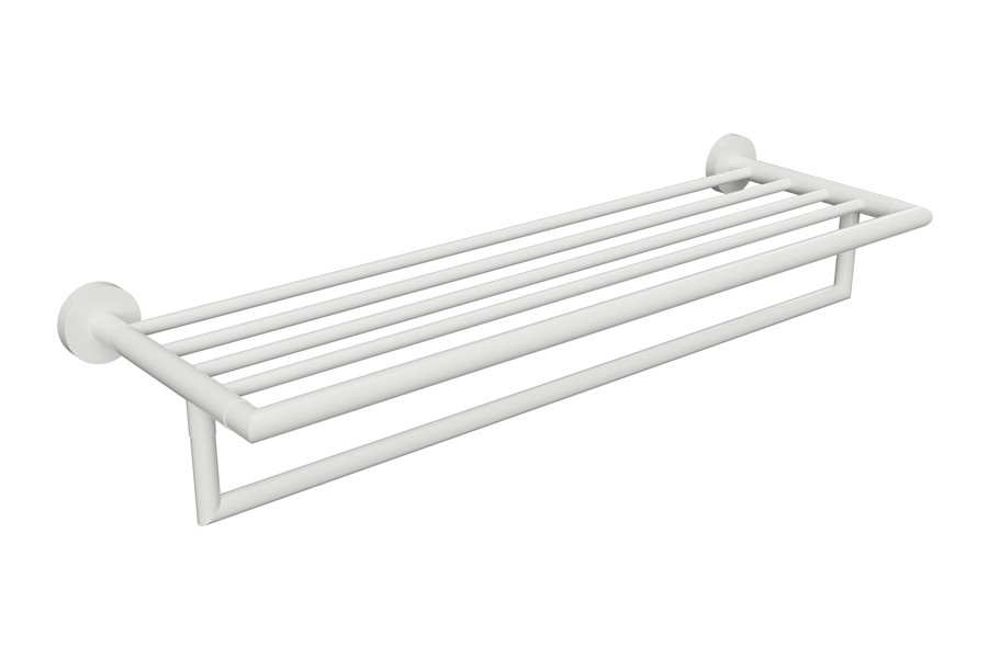 BEMETA WHITE Полочка для полотенец с вешалкой 550x120x265 мм, белый арт. 30472