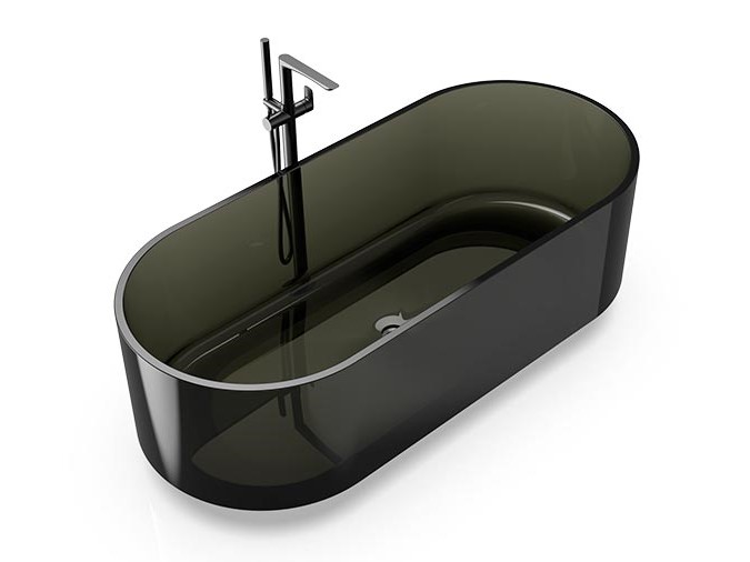 KNIEF ELLIPSE Shape Ванна отдельностоящая 170x75x56 см, 20 Turmalin/хром арт. 32483