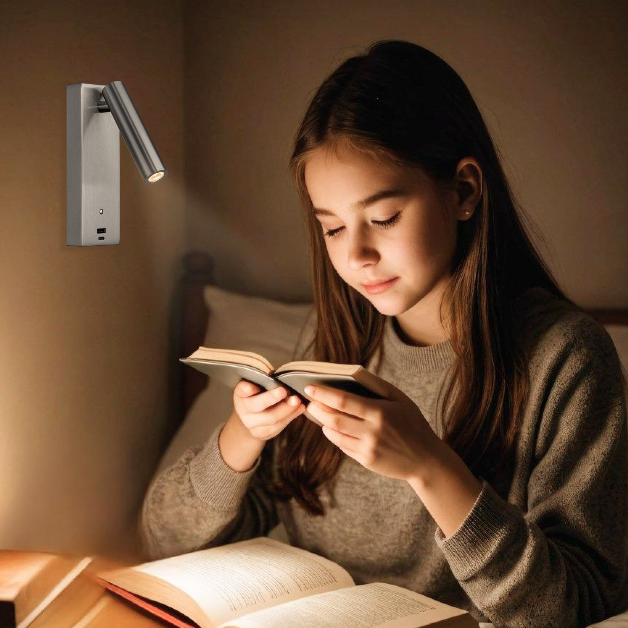 Citilux Декарт CL704432 LED USB Светильник с выключателем Матовый Хром арт. 89374