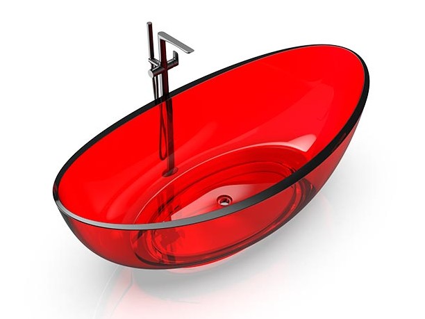 KNIEF OVAL Shape Ванна отдельностоящая 180х93x56 см, 40 Rubin/хром арт. 32468