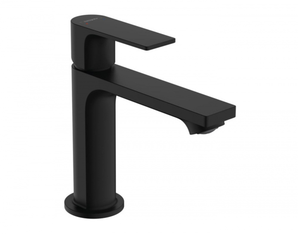 HANSGROHE Rebris E Смеситель для раковины 110, с ДК, 5 л/мин, черный матовый арт. 35184