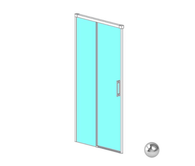 RADAWAY IDEA DWJ 120 L Дверь в нишу раздвижная, 1187-1212xH2005 мм, хром/прозрачное арт. 32751
